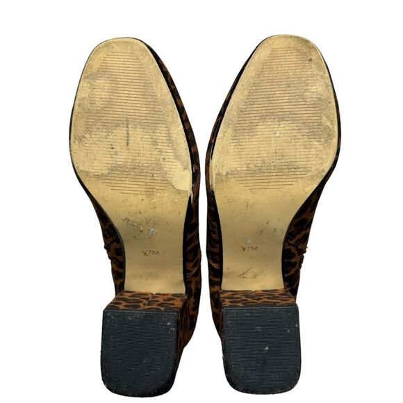 Loft Women's Brown Black Leopard/Cheetah Print Booties Size 7M - Picture 7 of 9